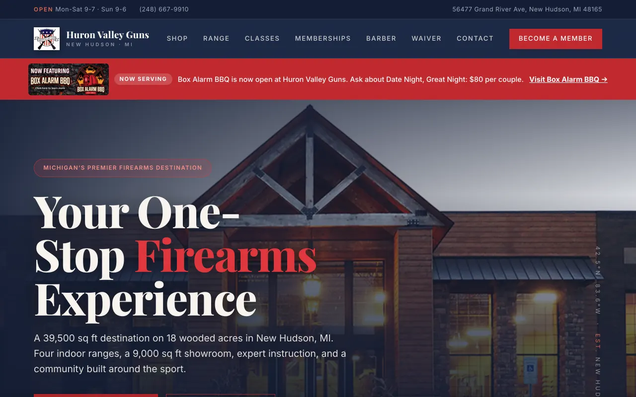 Homepage of Huron Valley Guns