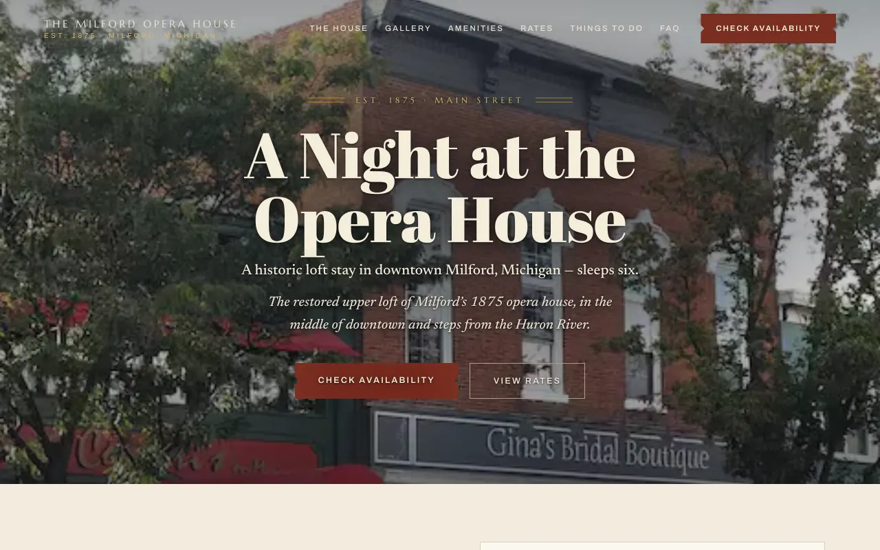 Homepage of Milford Opera House